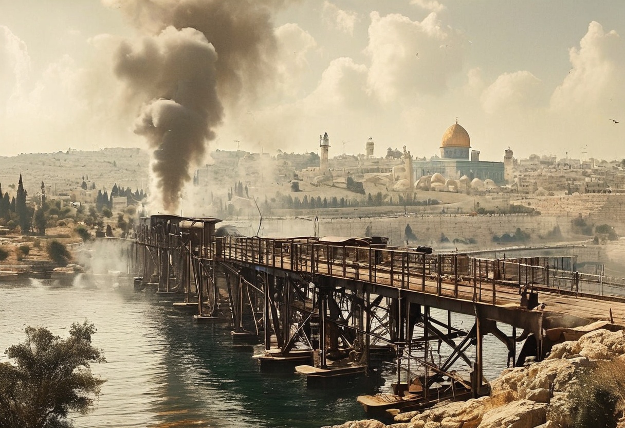 Pontoon bridge with steam systems